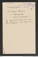 k.k. naturhistorisches Hofmuseum, Intendanzakten 1885-1896 (Hauer), Aktenzahl Z.216/1891, Seite 1